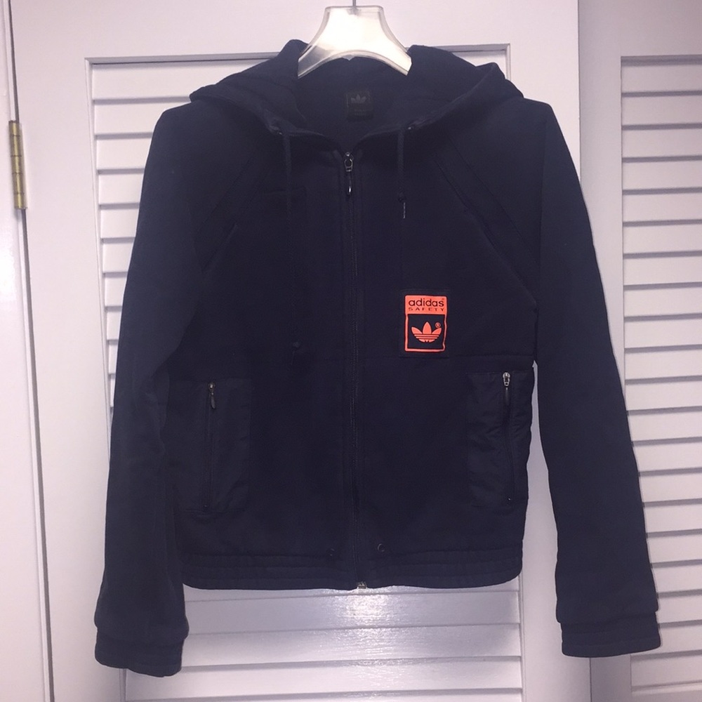 Adidas x Orange Label Navy Blue Utility Pocket Hooded Jacket